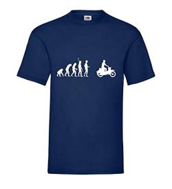 Evolution Simson Schwalbe Männer T-Shirt Navy XL von shirt84