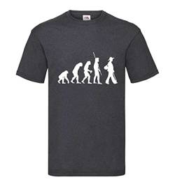 Evolution Zimmermann Männer T-Shirt Dunkelgrau Meliert S von shirt84