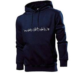 Generisch Fahrrad Evolution Männer Hoodie Sweatshirt Navy 3XL von shirt84