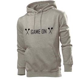 Generisch Game ON Dartpfeil gekreuzt Männer Hoodie Sweatshirt Grau M von shirt84