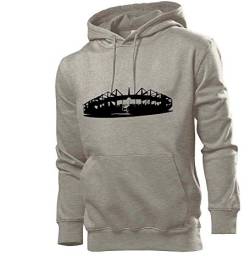 Generisch Gladbach Stadion Männer Hoodie Sweatshirt Grau L von shirt84