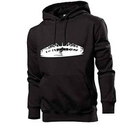 Generisch Gladbach Stadion Männer Hoodie Sweatshirt Schwarz 3XL von shirt84