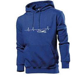 Generisch Herzschlag Taucher Männer Hoodie Sweatshirt Royalblau L von shirt84