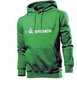 Generisch I Love Bremer Stadtmusikanten Männer Hoodie Sweatshirt Grün XL von shirt84