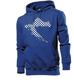 Generisch Kroatien Rechtecke Männer Hoodie Sweatshirt Royalblau XL von shirt84