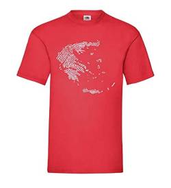 Griechenland Fingerabdruck Männer T-Shirt Rot L von shirt84