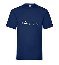 Herzschlag Eisenbahn Männer T-Shirt Navy L von shirt84