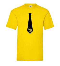 Krawatte mit Bierkrug Männer T-Shirt Gelb XL von shirt84