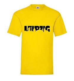 Leipzig Skyline Männer T-Shirt Gelb L von shirt84