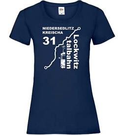 Lockwitztalbahn Kreischa 31 Strecke Frauen Lady-Fit T-Shirt Navy M von shirt84