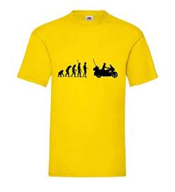 Motorrad Evolution Goldwing Männer T-Shirt Gelb XL von shirt84
