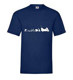 Motorrad Evolution Goldwing Männer T-Shirt Navy XL von shirt84