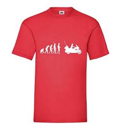 Motorrad Evolution Goldwing Männer T-Shirt Rot S von shirt84