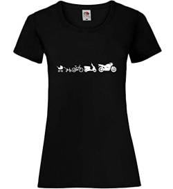 Motorrad Evolution Naked Bike Frauen Lady-Fit T-Shirt Schwarz XL von shirt84