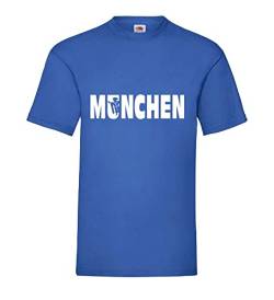 München Mönch Wappen Männer T-Shirt Royal Blau L von shirt84