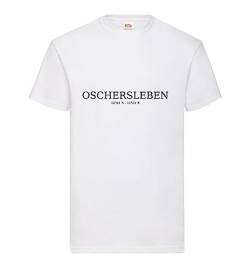 Oschersleben Koordinaten Männer T-Shirt Weiß S von shirt84