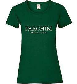 Parchim Koordinaten Frauen Lady-Fit T-Shirt Flaschengrün XL von shirt84