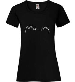 Schwarzwald Silhouette Frauen Lady-Fit T-Shirt Schwarz S von shirt84