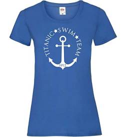Titanic Swim Team 1912 Anker Frauen Lady-Fit T-Shirt Royal M von shirt84