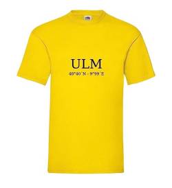 ULM Koordinaten Männer T-Shirt Gelb M von shirt84