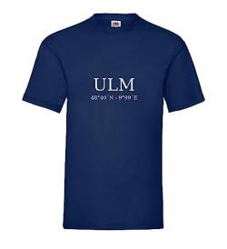 ULM Koordinaten Männer T-Shirt Navy M von shirt84