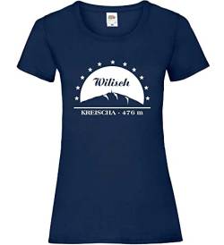 Wilisch bei Kreischa Frauen Lady-Fit T-Shirt Navy M von shirt84