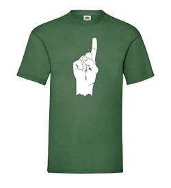 erhobener Zeigefinger Männer T-Shirt Flaschengrün M von shirt84