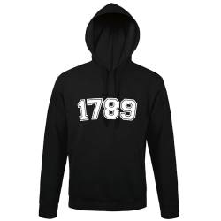 shirt84 1789 Männer Kapuzen Hoodie Schwarz XL von shirt84