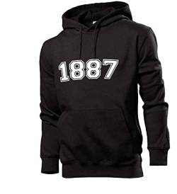 shirt84 1887 Männer Hoodie Sweatshirt Schwarz XL von shirt84