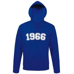 shirt84 1966 Männer Kapuzen Hoodie Blau Royal XXL von shirt84