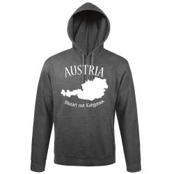 shirt84 Austria Mozart not Kangaroos Männer Kapuzen Hoodie Heather dunkel Grau XXL von shirt84