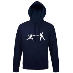 shirt84 Fechten Männer Kapuzen Hoodie Navy S von shirt84