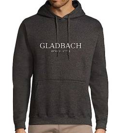 shirt84 Gladbach Koordinaten Männer Kapuzen Hoodie Heather dunkel Grau M von shirt84