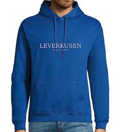 shirt84 Leverkusen Koordinaten Männer Kapuzen Hoodie Blau Royal XL von shirt84