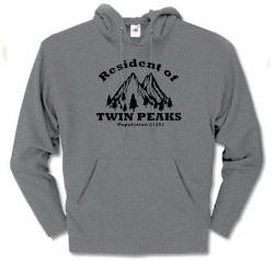 Resident of Twin Peaks Kapuzen-Sweat-Shirt Grau XL von shirtZShop