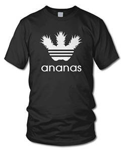 Ananas - Fun T-Shirt - Schwarz - Größe L von shirtloge