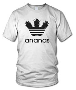 Ananas - Fun T-Shirt - Weiß - Größe XL von shirtloge