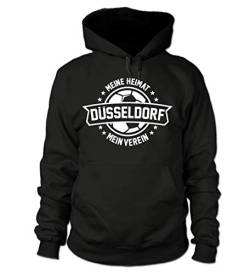 shirtloge - DÜSSELDORF - Meine Heimat, Mein Verein - Fussball Fan Kapuzenpullover Hoodie - Größe S von shirtloge