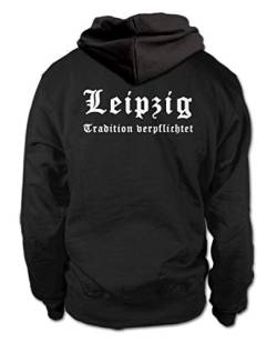 shirtloge - Leipzig - Tradition verpflichtet - Fussball Fan Kapuzenpullover Hoodie - Größe XL von shirtloge