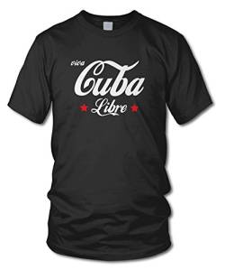 shirtloge - Viva Cuba Libre - Kult T-Shirt - Schwarz - Größe M von shirtloge