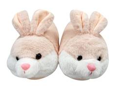 shixiaoshu Damen und Herren Bunny Herbst und Winter Cartoon Indoor Plüsch Hausschuhe (Rosa, numeric_35) von shixiaoshu