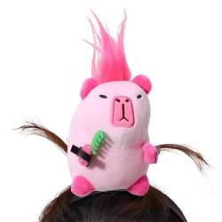 shjxi Capybara Make-up-Stirnband mit Cartoon-Tiermotiv, Cosplay-Stirnbänder für Sport, Dusche, Gesichtswäsche und Make-up von shjxi