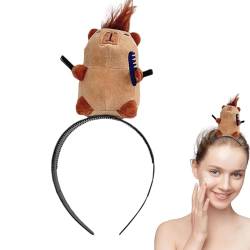 Capybara Stirnband - Niedliches Cartoon Capybara Stirnband - Weiches Bequemes Stirnband für den ganzen Tag Tragen Niedlicher Cartoon Plüsch Haarreifen Party Haarschmuck von shjxi