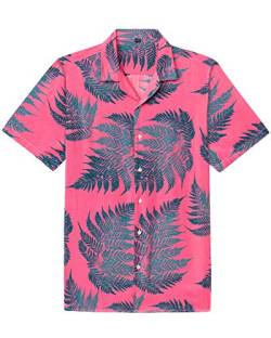 siliteelon Herren Hawaii Hemd Kurzarm Gedruckt Regulär fit Sommer Männer Hawaiihemd,XL von siliteelon