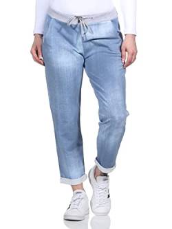 Damen Jogginghose im Boyfriend-Style Sweatpants für Freizeit Sport und Fitness 2581 (as3, Numeric, Numeric_42, Numeric_46, Regular, Regular, Hellblau/Uni) von simaranda