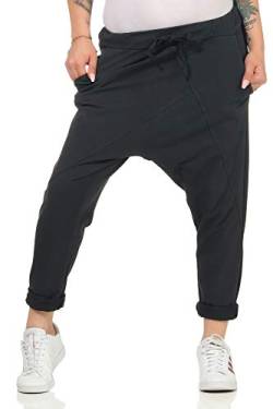 Damen Jogginhose im Boyfriend-Style Sweatpants für Freizeit Sport und Fitness 104 (36-40, Dunkelgrau) von simaranda
