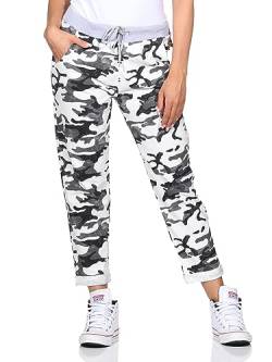 Damen Jogginhose im Boyfriend-Style Sweatpants für Freizeit Sport und Fitness Camouflage Tarn 38 (34-40, Style 6) von simaranda