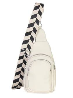 simaranda Bodybag Damen modischer Crossover Rucksack Brusttasche Bauchtasche Gürteltasche mit breiten Gurt 26 (Beige) von simaranda