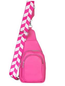 simaranda Bodybag Damen modischer Crossover Rucksack Brusttasche Bauchtasche Gürteltasche mit breiten Gurt 26 (Pink) von simaranda
