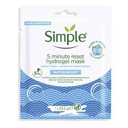 Simple Waterboost Hydrogel-Blattmaske, 5 Minuten, 1 Stück von simple